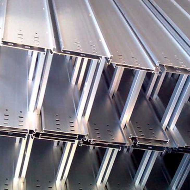 Trough type aluminum alloy cable tray